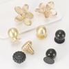 1pc Luxury Wardrobe Handles Hardware Knob Flower Shape Imitation Copper Single Hole Zinc Alloy