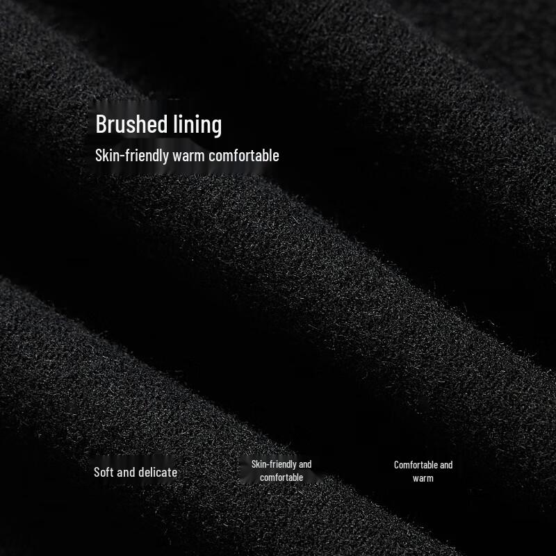 JACK&JONES Men's Solid Color Brushed Lined Wide-Leg Jeans