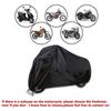 Black Motorcycle Cover - 170T/190T/210D, Sunscreen, Rainproof, Dustproof
