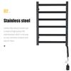 80W IPX5 Waterproof Bathroom 45°~70℃ 304 Stainless Steel Temperature &Time Control Smart Home Heated Towel Rail Electric Towel Rack