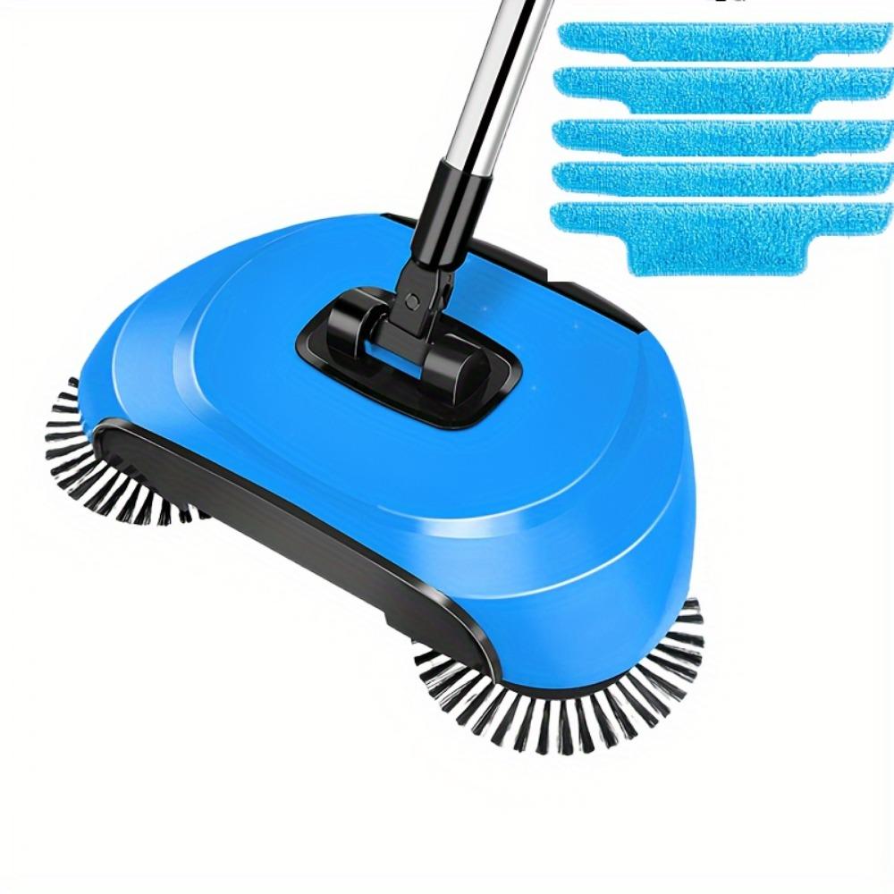 3-in-1 Multifunctional Hand-propelled Sweeper Vacuum Cleaner Hand-propelled Sweeper with 1/2/4 Rag To Clean the Sweeping Artifact Sweeper.
