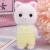 1pc Family Forest Flocked Cat Small Ornaments Cute Mini Plush Doll Doll Model Desktop Exquisite Decoration Birthday Party Gift
