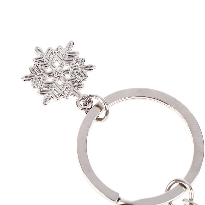 1Pc Silver Ice Skates Snowflake Pendant Key Ring Skating Key Chain Keychain