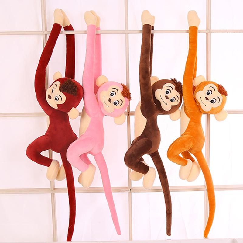 Plush Long-Armed Monkey Doll - Super Soft Hanging Monkey Pillow Birthday Gift for Girls