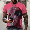 Summer Men T-Shirt Men Shirt Technical Information Future Brain Robot Round Neck Shirt 3D Printing T-Shirt Loose Oversized