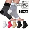 3 Pairs Open Toe Compression Socks, Ankle Protection Sports Foot Socks For Swelling Plantar