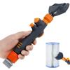 Swimming Pool Cartridge Filter Cleaner Brush Efficient Cleaning Hot Tub Change Filter with 6 Powerful Water Jets Handheld