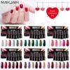 MAYJAM 6Pcs Nail Gel Polish Set Party Wedding Series UV Nail Lamp Red Pink Purple Nail Polish Kit Nail Art DIY Manicure Valentine Gift Set