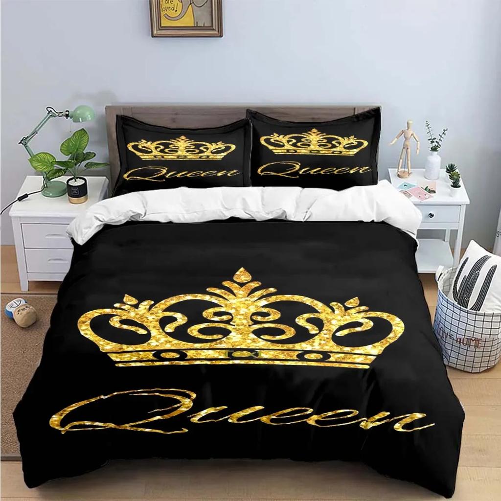 Hot Sale Fashion King Queen Bedding Set Single Twin Full King Size Cute Animals Bed Linen Adults Teens Bedroom Luxury Gift