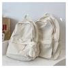 Color Backpack Solid School Bag Junior High College Students Unisex Gift Design