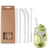 Reusable Glass Straws, Safe, Non-Toxic, Sustainable, Reusable for Water, Drinks, Coffee, and Juice, with Reusable Brush, Eco-Friendly for Home