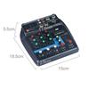 Portable 4-Channel BT Sound Mixing Console Digital Audio Mixer Built-in Reverb Effects for