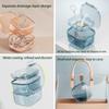 Denture Bath Case Cup Box Portable Denture Holder Storage Soak Container for Travel Cleaning, Mouth Guard Night Gum Retainer False Holder Case for