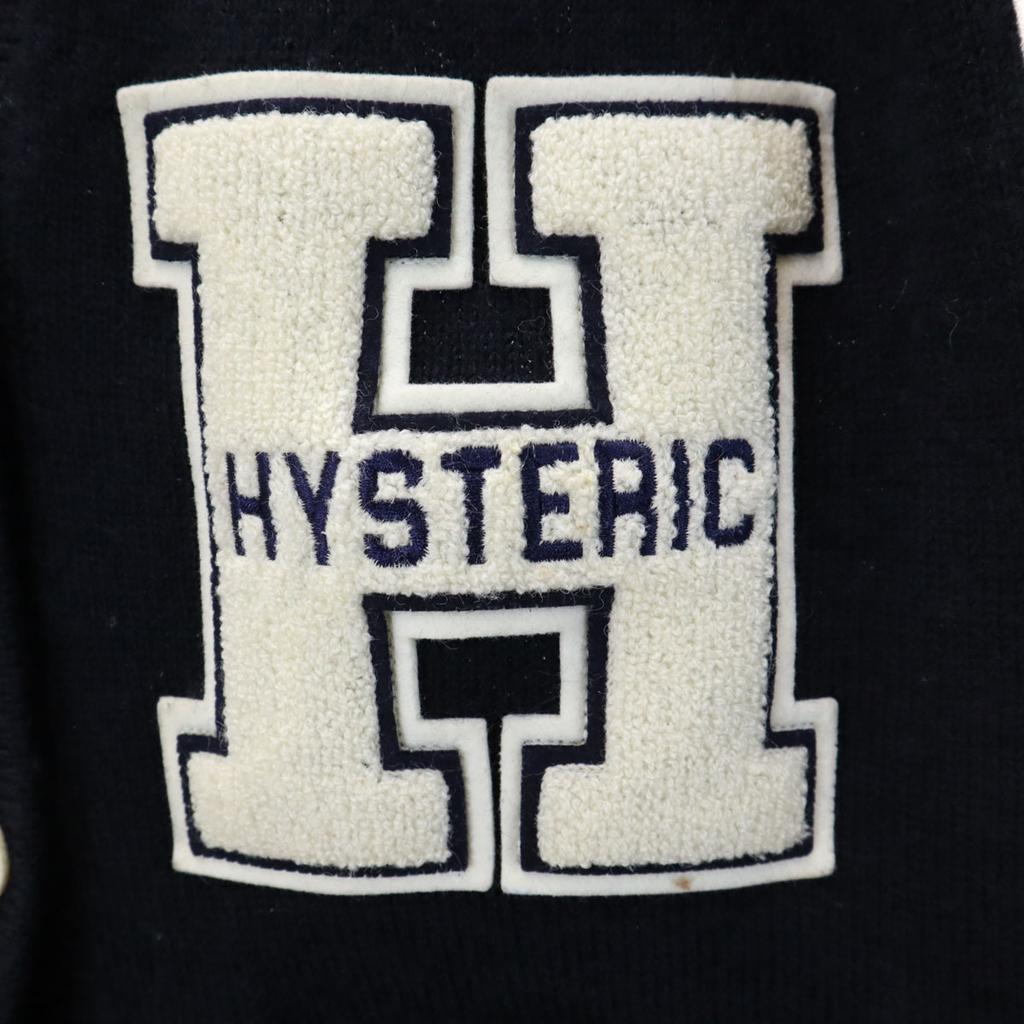 HYSTERIC GLAMOUR Long Sleeve Cardigan F Navy System Knit Women Used