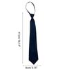 Retro Solid Color Silky Narrow Necktie School Uniform Zipper Pre-Tied Arrow Tie