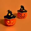 Halloween Ceramic Pumpkin Tea Light Holder Tabletop Spooky Pumpkin Sculptures Candle Holder for Home Holiday Party Decoration