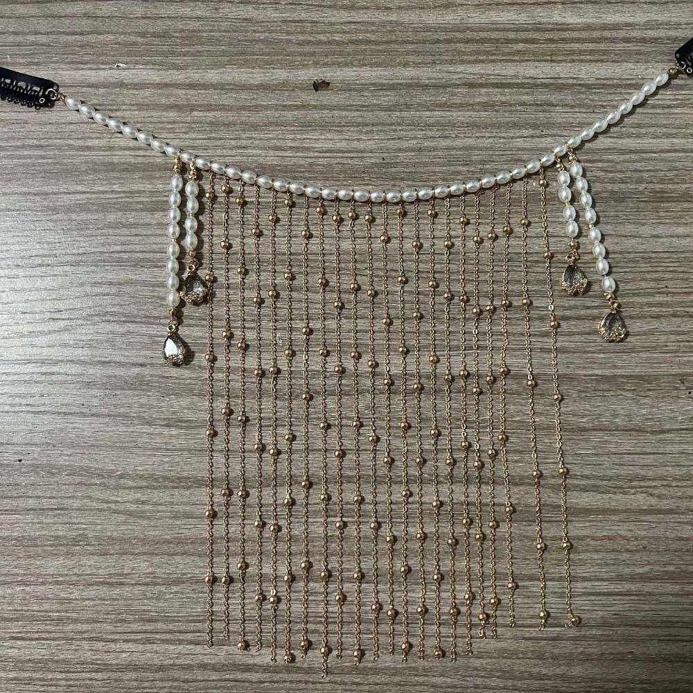 Pearl Hanfu Face Chain Tassel Mysterious Veil Personality Golden Fairy Mask Men
