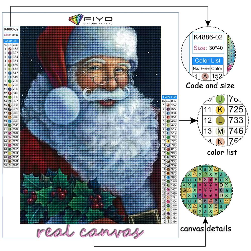 Cross Stitch Kit DIY Diamond Embroidery Christmas Tree Santa Snowman Diamond Painting Home Decor