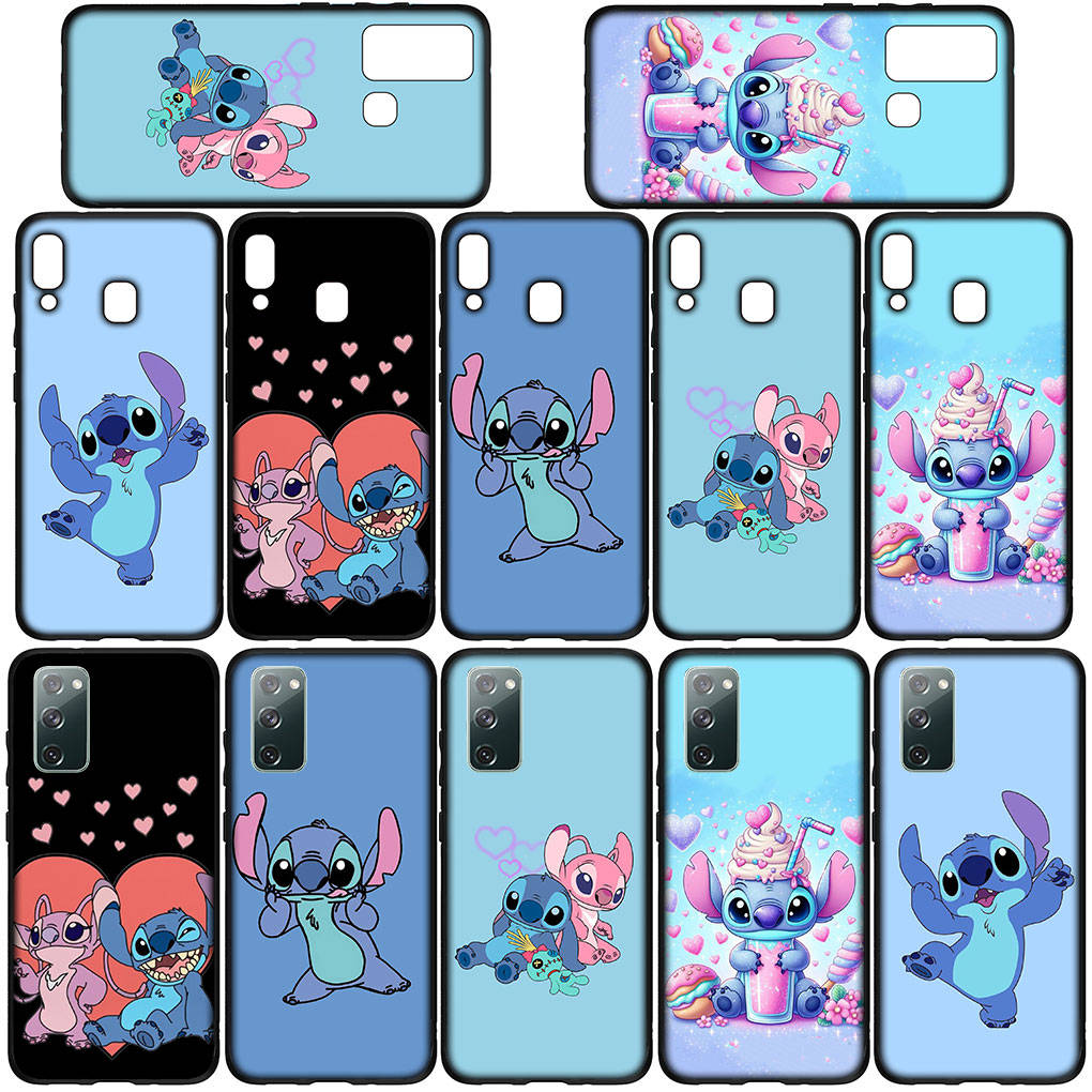 Cover for iPhone 15 14 Xiaomi Redmi Note 13 12 11 Pro Max X 8 7 9 XR Samsung Galaxy S24 S23 A05 OPPO A15 Huawei Lilo Anime Blue Stitch Pink Phone Case
