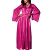 Women Satin Long Nightdress Silk Lace Lingerie Nightgown Sleepwear Sexy Robe
