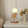 Creative Robot Table Light Nordic Modern White Wood Table Lamp LED Kids Baby Girl Boy Children Bedroom Bedside Mini Night Lights