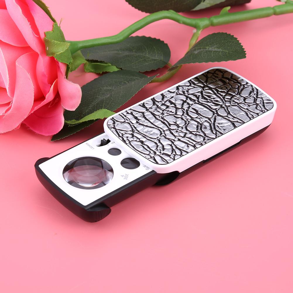 30x / 60x / 90x увеличительное стекло ювелирная оптическая лупа ювелирная светодиодная лупа