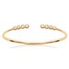 [M9985] - Open Gold Plated Bracelet 'Sissi' White Gold - 56 Mm 13x3 Mm