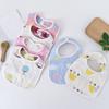Baby Bib Newborn Infant Bib Cotton U-shaped Bibs Washable Jacquard Saliva Towel