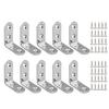 Stainless Steel 90-Degree Right-Angle L-Shaped Brackets - 10-Pack, with M4*16 Screws, Perfect for Fixing Furniture Components! Lattice Brackets, L-Sha
