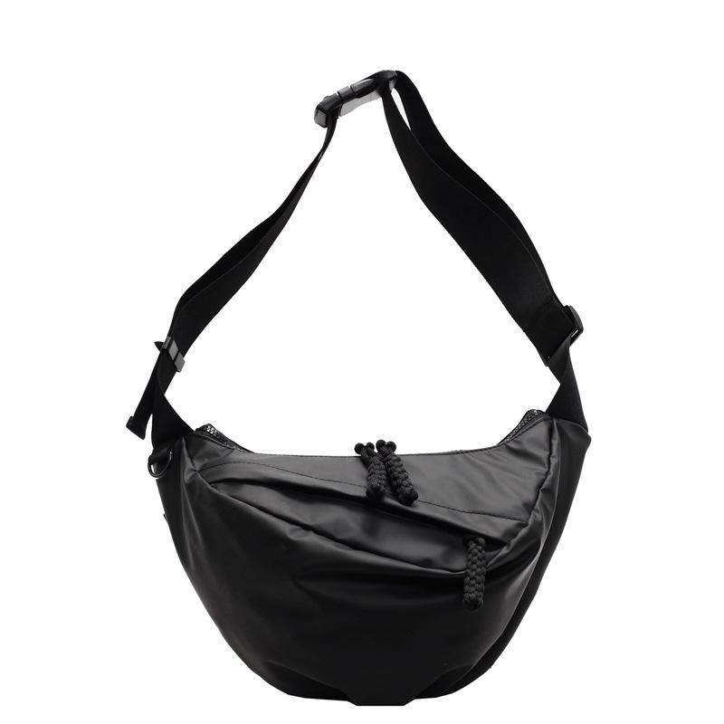 New Fashion Commuter Shoulder Bag Casual Versatile Dumpling Bag Solid Color Lightweight Large Capacity PU Crossbody Bag