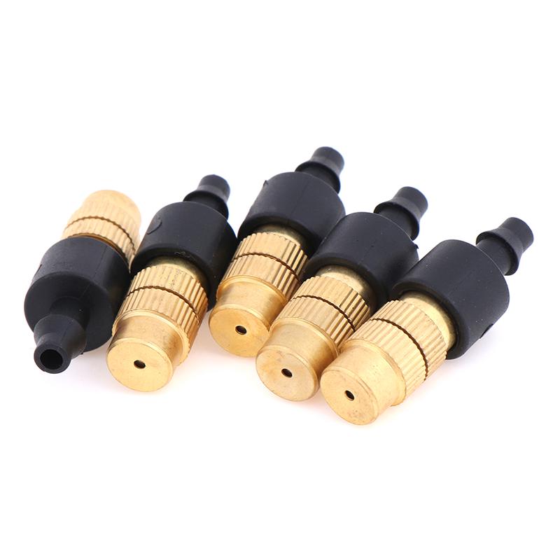 5Pcs Portable Atomizing Sprayers for 4/7mm Hose Universal Copper Misting Fog  Cooling Nozzles