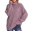 Autumn and Winter New Loose High Neck Knitted Sweater Pullover Long Sleeve Top