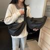 New Fashion Commuter Shoulder Bag Casual Versatile Dumpling Bag Solid Color Lightweight Large Capacity PU Crossbody Bag