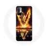 Case for Xiaomi Redmi Note 10 5G - Vikings - Season 6 - V Logo - Fire Sword - Black