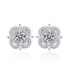 Real 0 .5ct Moissanite Earrings Luxury 925 Sterling Silver Stud Earrings For Women Bride Sparkling Wedding Jewelry Gifts