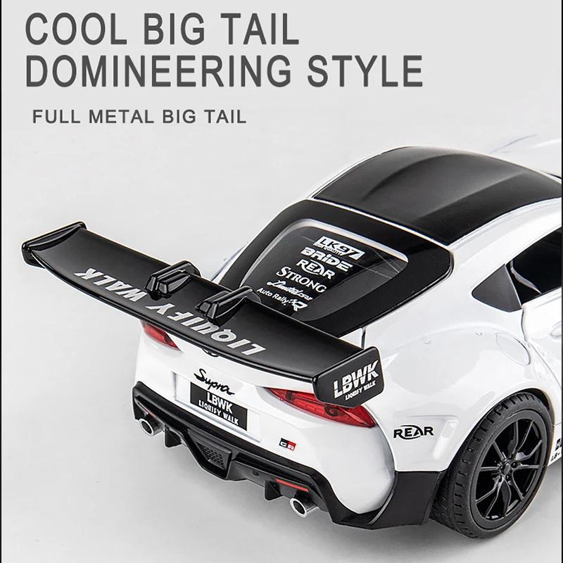 1/22 литая модель автомобиля из сплава миниатюрная Toyota Supra гоночный металлический спортивный автомобиль металл собранный для детей детские подарки Hottoys игрушка для мальчиков