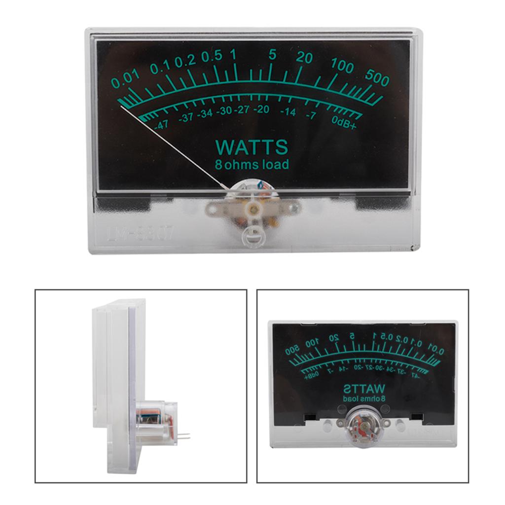 Panel VU Meter 6-12V Bulb Warm Back Light Recording Audios Level Meter