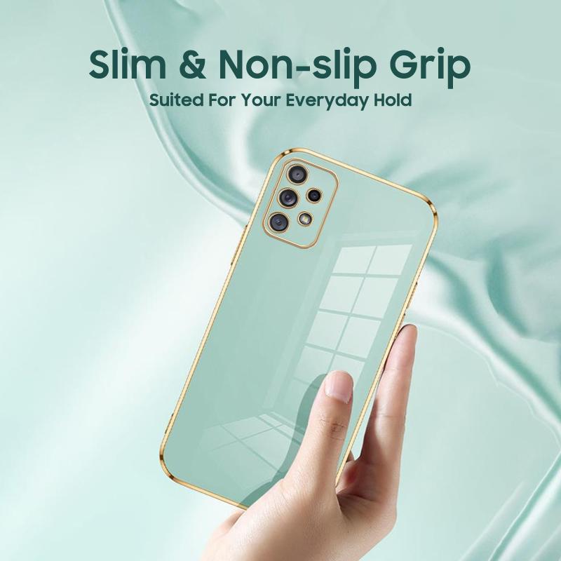 Luxury Plated TPU Phone Case With Lanyard for Samsung Galaxy A04 A05 A13 A14 A23 A24 A52 A54 A34 A53 5G Note20 Ultra S23 Soft Cases Silicone Cover