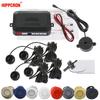 Hippcron Car Parking Sensor Kit Buzzer 4 Sensors 22mm Reverse Backup Radar Sound Alert Indicator Probe System 12V 8 Colors
