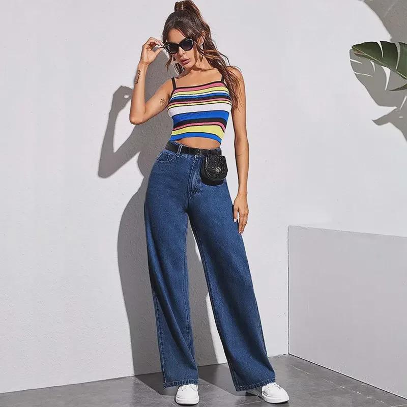 High Waist Wide-Leg Jeans for Women: Spring/Autumn Loose Fit, Slimming for Pear-Shaped Figures, 2025 Collection