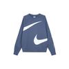 Nike Swoosh Ft Crew Sweatshirt With Large Logo Print Men Sweatshirt Blue DD6097-437