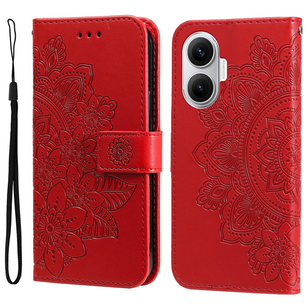 For Xiaomi Poco F7 5G Case Floral Pattern PU Leather Wallet Stand Phone Cover
