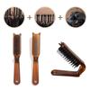 Cat Ear Boar Bristle Hair Brush Amber Foldable Portable Comb Pocket Collapsible Travel Massage Styling Tool Salon Women Gift