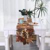 Autumn Maple Embroidered Placemat Hollow Design Insulation Pad Hot Plates Pots Table Runner Harvest Party Dining Accessories