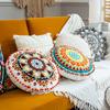 Moroccan Ethnic Style Hand-embroidered Round Pillowcase Living Room Sofa Cushion Ball Indian Decorative Pillow