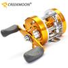 CL40 All Metal Baitcasting Fishing Reel 5.2:1 Left/Right Hand Centrifugal Brake For Small Lures Double Brake Golden