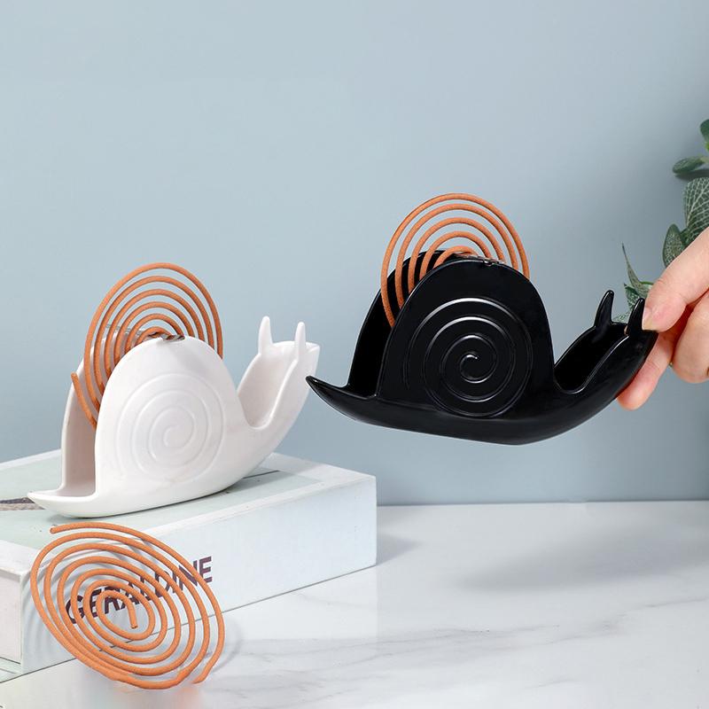 Creative Snail Shape Mosquito Coil Incense Holder Shelf Retro Unique Stand Cute Ornament For Home Bedroom Decoration