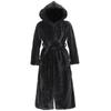 Autumn Winter Warm Jacket New Fashion FurCoats With Belt Woman Casual Loose Faux Fur Overcoat Jacket Long Hooded Mink Fur Coats