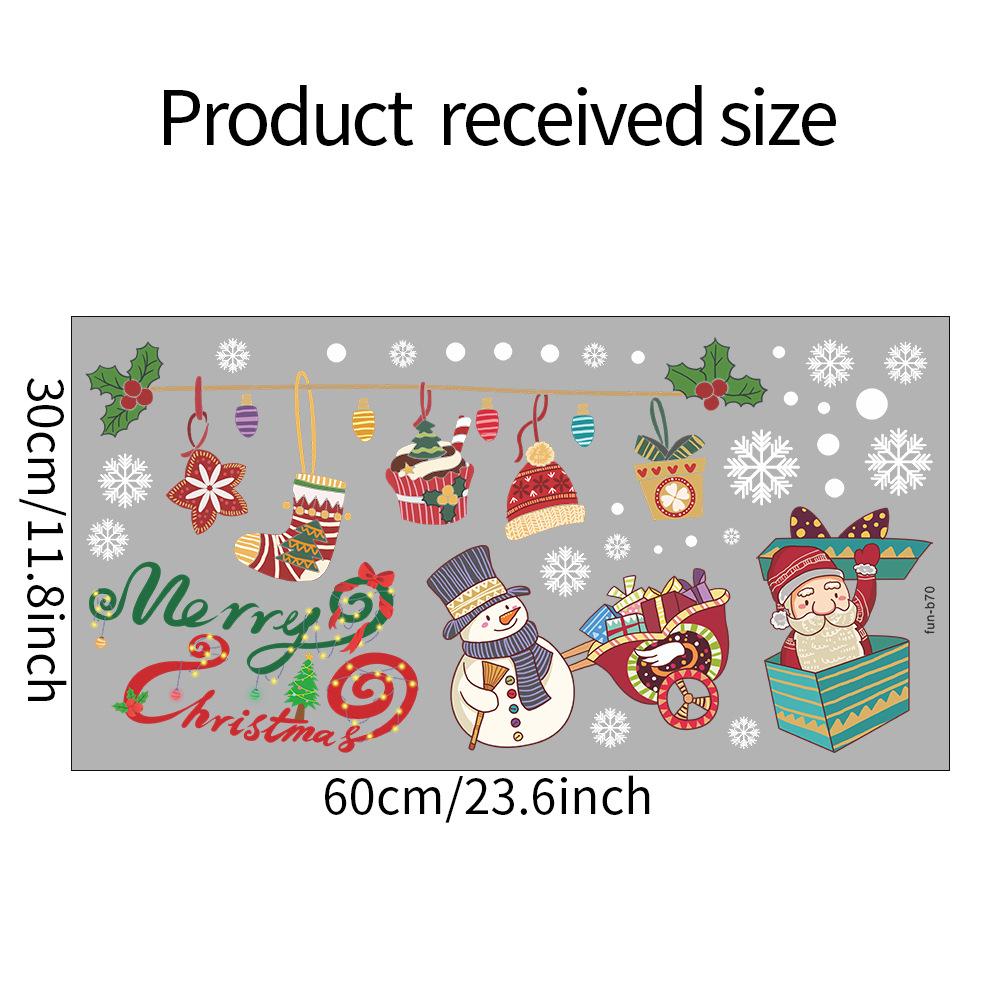 Christmas Decorations Christmas Tree Static Glass Door Stickers Atmosphere Scene Layout Window Bells Pendant Casement Stickers