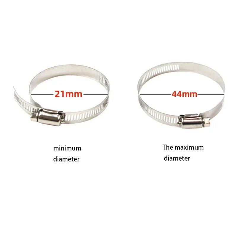 10 Pieces Adjustable 304 Stainless Steel Screw Hose Clamp Car Fuel Faucet Hose Clamp Worm Gear Clamp Hardware Accessories